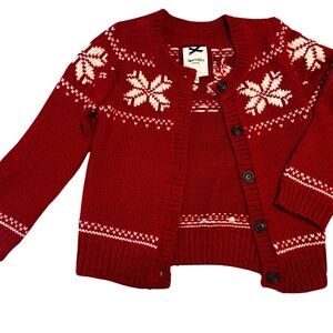 Gilly Hicks - red and white cardigan Size M